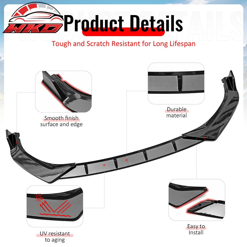 Wholesale 21-23 BMW G30 5 Series IKON Front Bumper Lip Spoiler Carbon Fiber Print PP - Wikond Auto