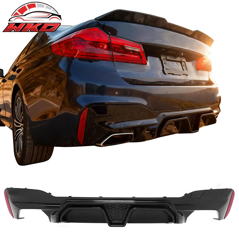 Wholesale 17-23 BMW G30 5 Series M Sport F90 M5 CS Style Rear Diffuser Gloss Black PP