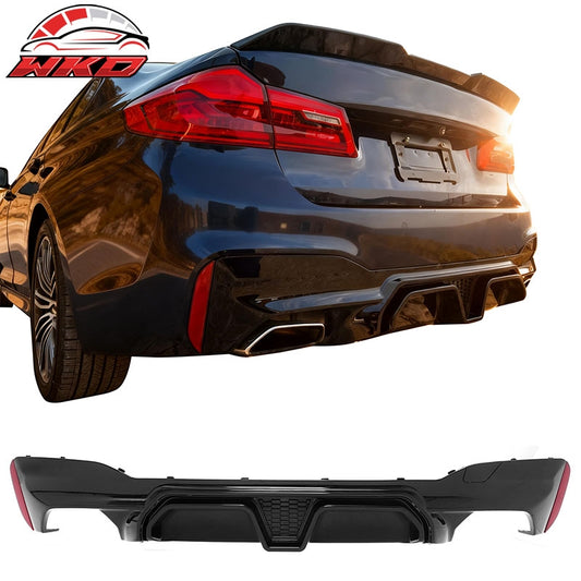 Wholesale 17-23 BMW G30 5 Series M Sport F90 M5 CS Style Rear Diffuser Gloss Black PP