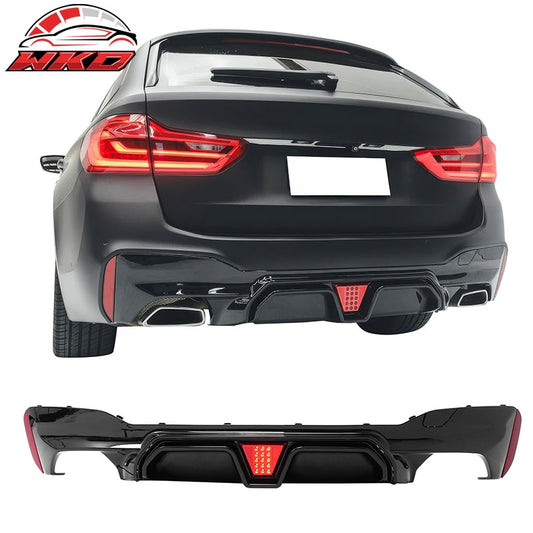 Wholesale 17-23 BMW G30 5 Series M Sport Gloss Black M5 CS Style Rear Diffuser w/ LED