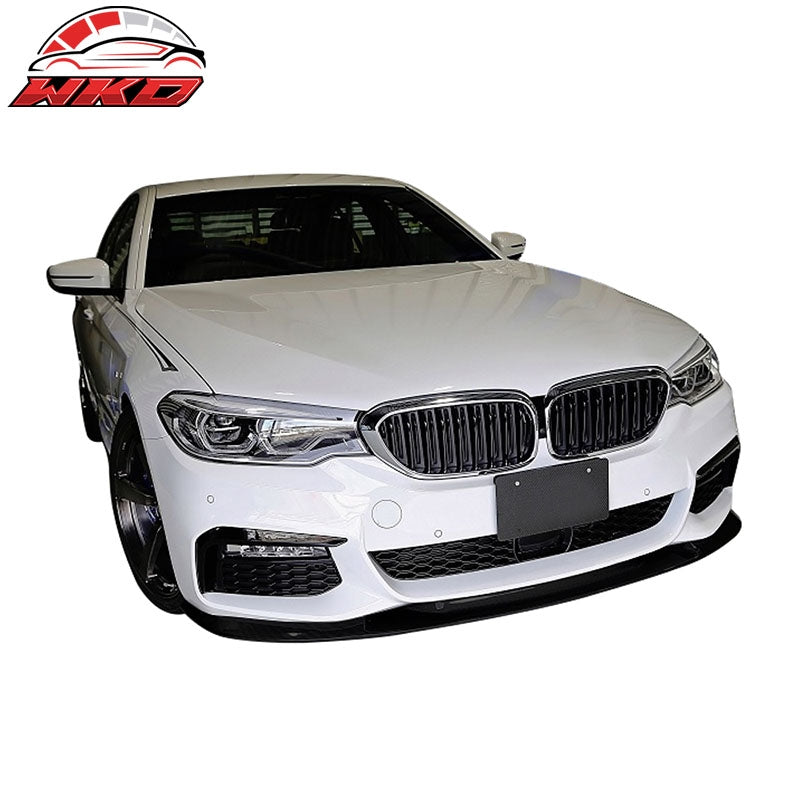 Fits 17-20 BMW G30 5 Series M Sport HM Style Front Bumper Lip Matte Carbon Fiber