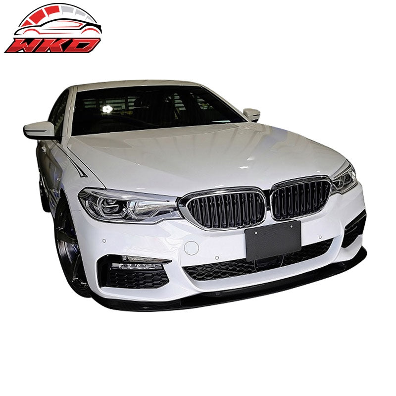 Fits 17-20 BMW G30 5 Series M Sport HM Style Front Bumper Lip Carbon Fiber