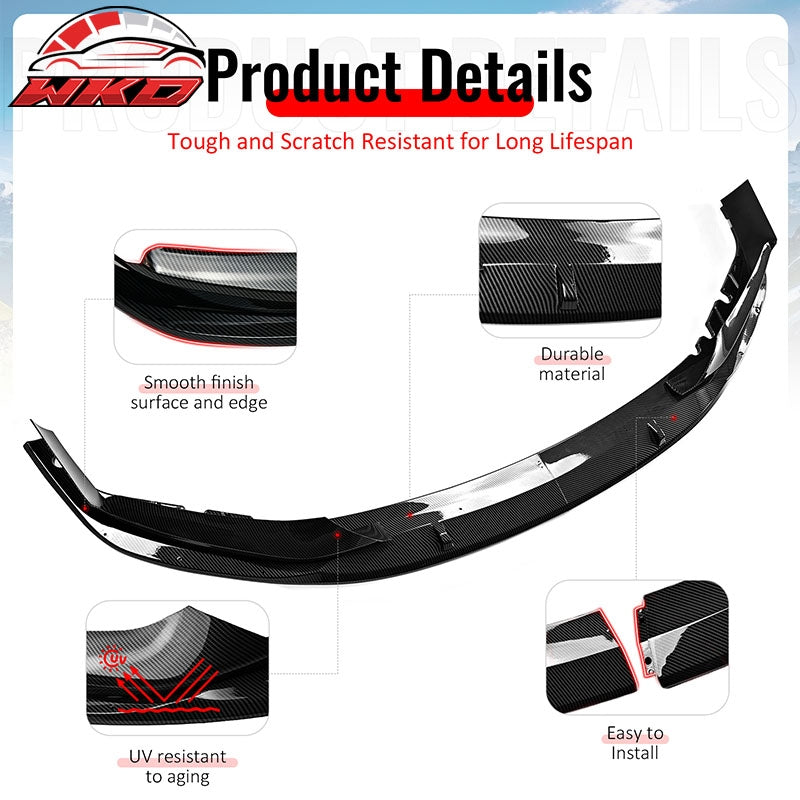 Wholesale 17-20 BMW G30 5 Series MP Front Bumper Lip Spoiler Carbon Fiber Print ABS - Wikond Auto