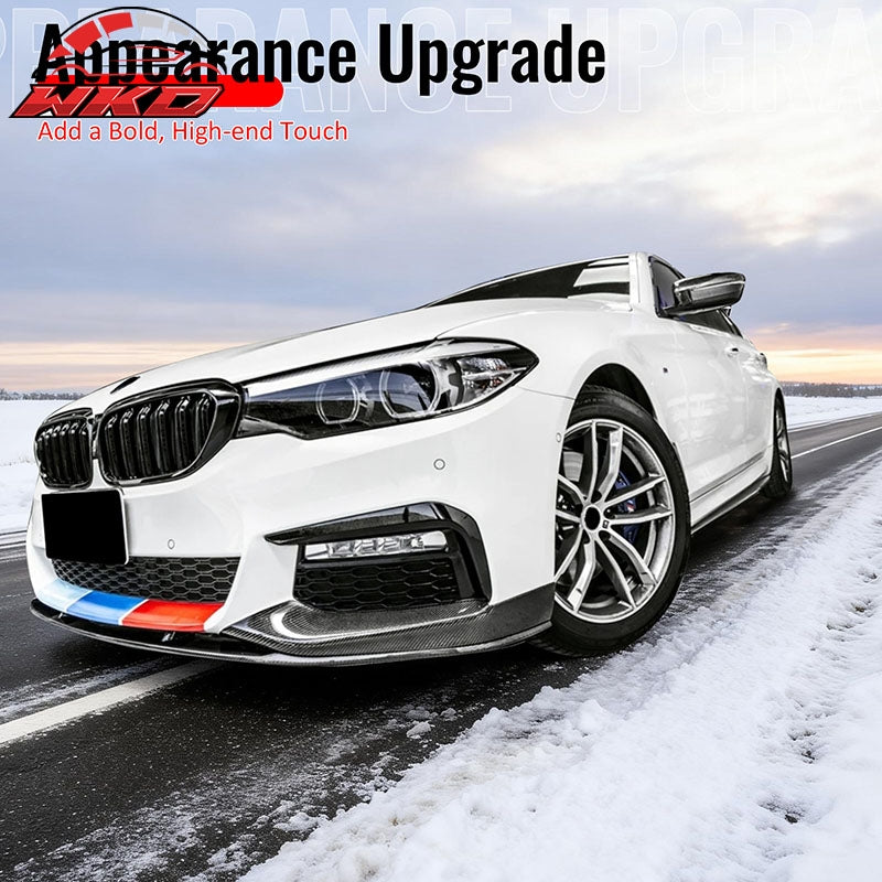 Wholesale 17-20 BMW G30 5 Series MP Front Bumper Lip Spoiler Carbon Fiber Print ABS - Wikond Auto