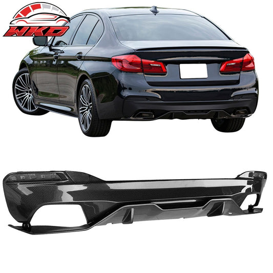 Wholesale 17-20 BMW G30 5 Series MP Style Rear Bumper Lip Diffuser Matte Carbon Fiber