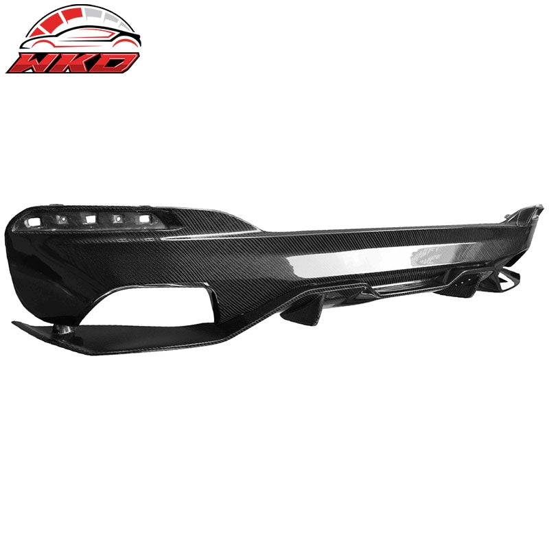 Wholesale 17-20 BMW G30 5 Series MP Style Rear Bumper Lip Diffuser Matte Carbon Fiber - Wikond Auto