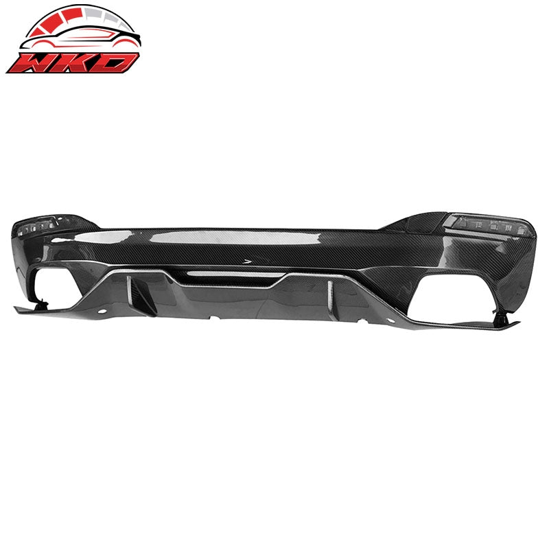 Fits 17-20 BMW G30 5 Series MT MP Style Rear Diffuser - Carbon Fiber