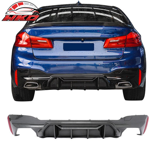 Wholesale 17-23 BMW G30 5 Series Rear Diffuser M5 M Perfermance Carbon Fiber Print PP
