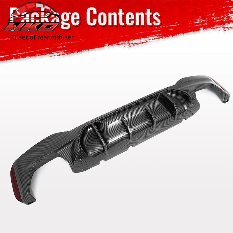 Fits 17-23 BMW G30 5 Series Rear Diffuser M5 M Perfermance Carbon Fiber Print PP