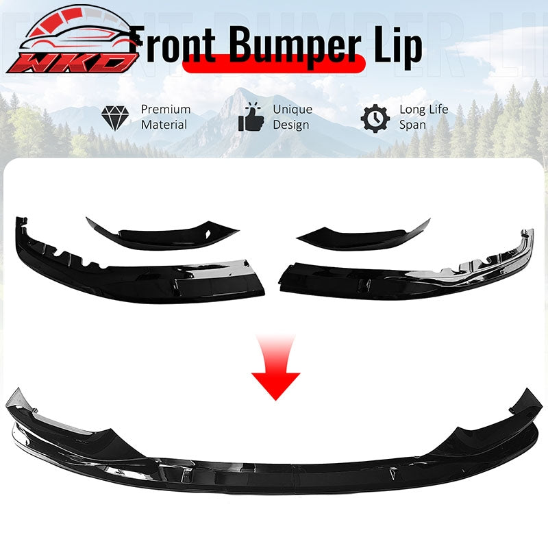 Wholesale 17-20 BMW G30 5 Series Sedan MP Front Bumper Lip Spoiler Gloss Black ABS - Wikond Auto