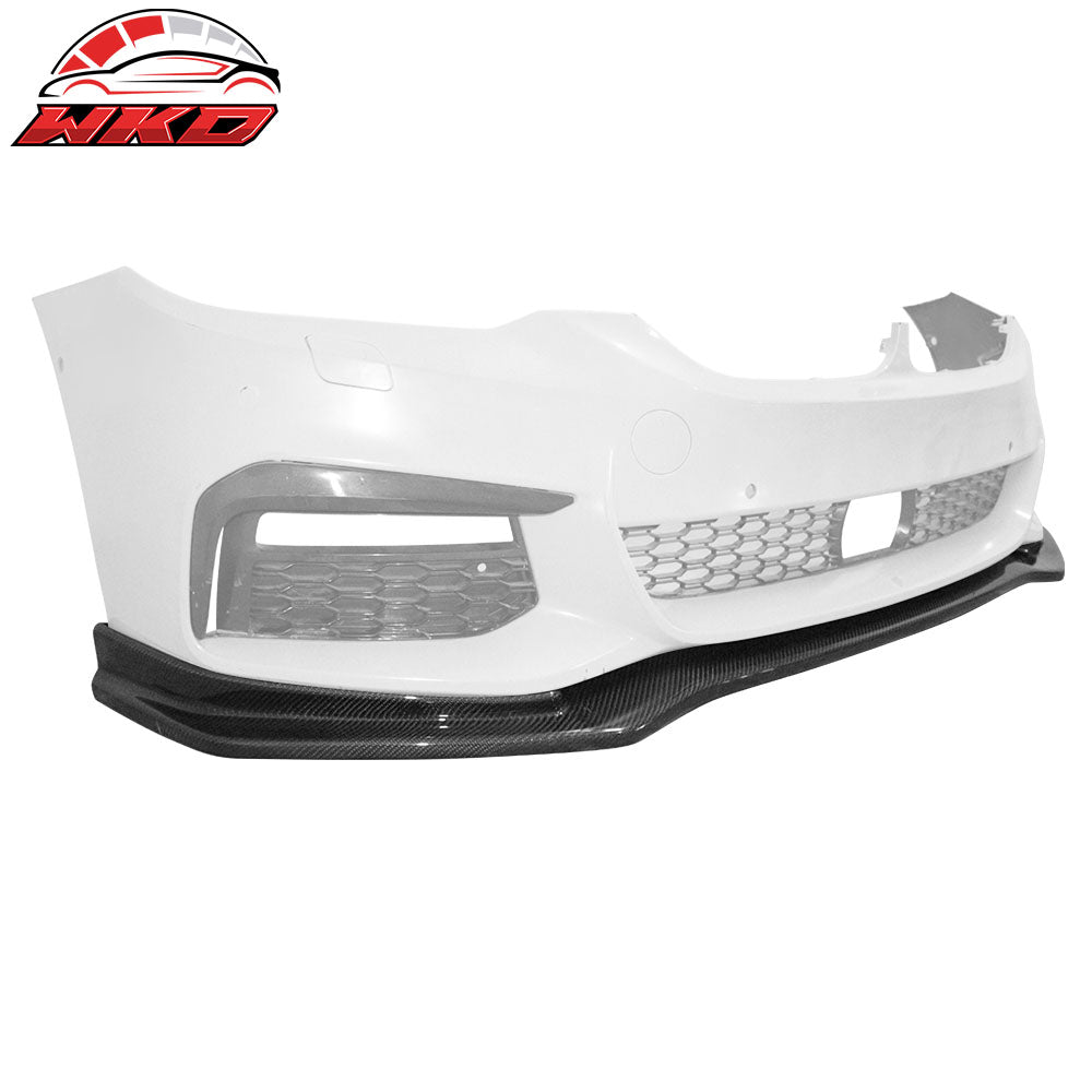 Fits 17-20 BMW G30 5 Series M Sport Front Bumper Lip Spoiler Carbon Fiber CF
