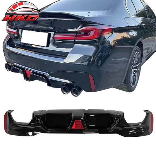 Wholesale For 17-23 BMW G30 G31 G38 5 Series Gloss Black M5 CS Style Rear Diffuser w/ LED