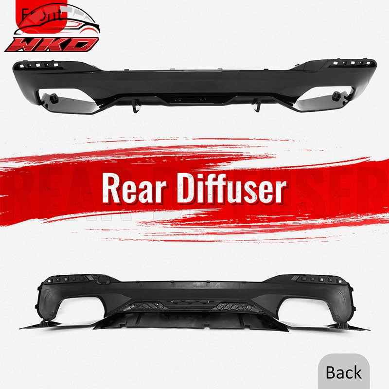 Fits 17-23 BMW G30 M550i M Sport Gloss Black Rear Diffuser M Performance Style