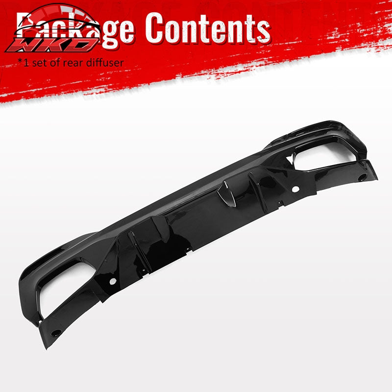 Fits 17-23 BMW G30 M550i M Sport Gloss Black Rear Diffuser M Performance Style