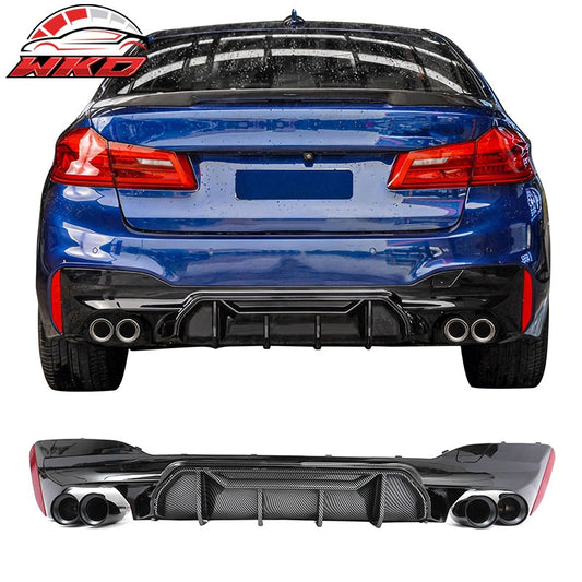 Wholesale 21-23 BMW G30 Rear Diffuser M5 M-Perfermance Style + Black Quad Exhaust - Wikond Auto