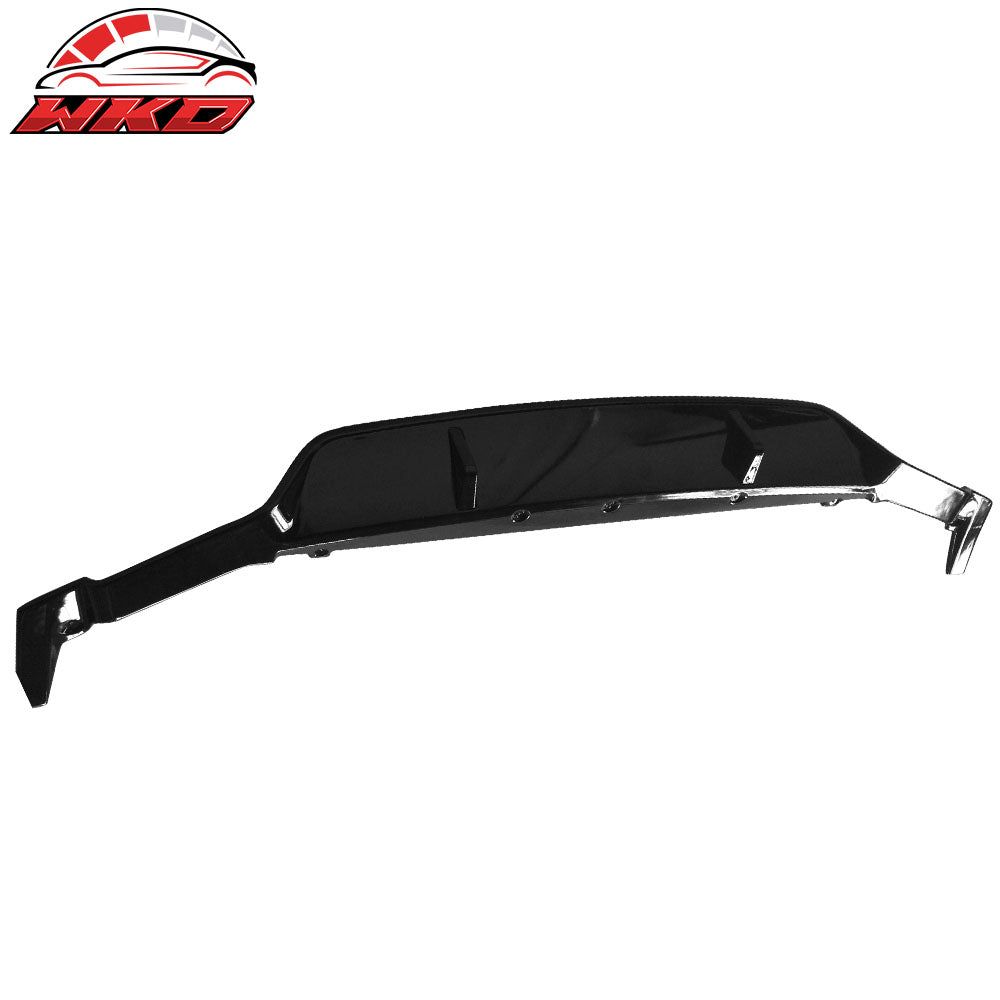 Fits 17-20 BMW G30 5 Series 3D Style Rear Bumper Lip Diffuser Gloss Black