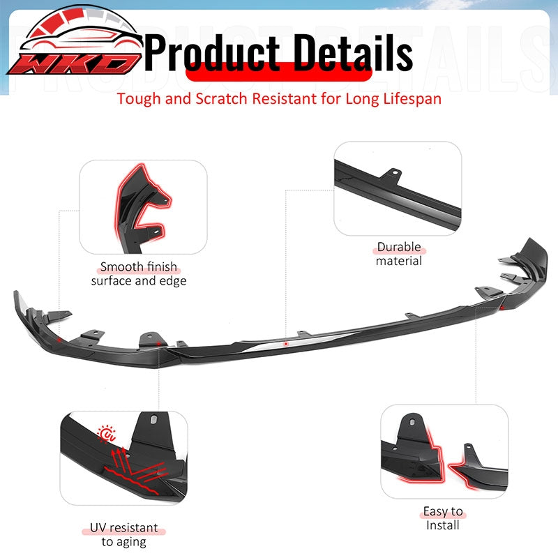 Wholesale For 22-26 BMW G42 220i 230i M240i M Performance Front Bumper Lip Gloss Black ABS - Wikond Auto