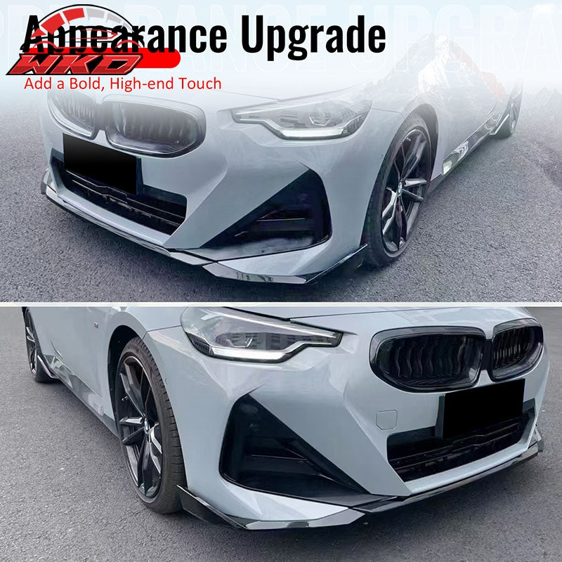 Fits 22-26 BMW G42 230i M240i M Performance Front Bumper Lip Carbon Fiber Print