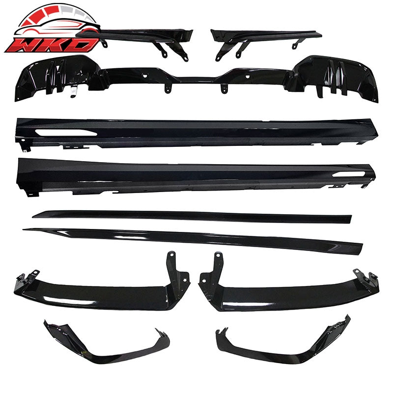 Wholesale 24-26 BMW G60 5-Series Sedan Front Bumper Lip + Rear Diffuser + Side Skirts