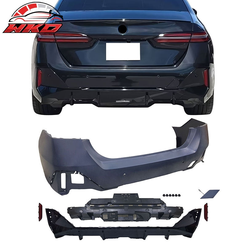 Fits 24-26 BMW G60 5-Series Sedan & i5 M60 Style Rear Bumper Conversion Kit PP