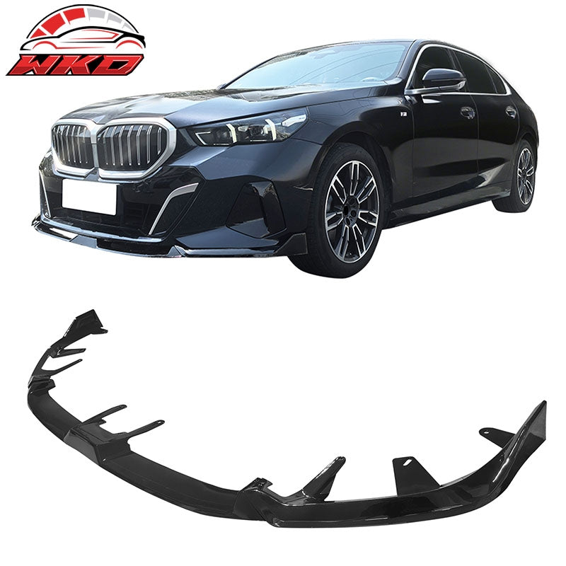 Wholesale 24-26 BMW G60 5 Series i5 Sedan IKON Front Bumper Lip Chin Gloss Black 3PCS - Wikond Auto