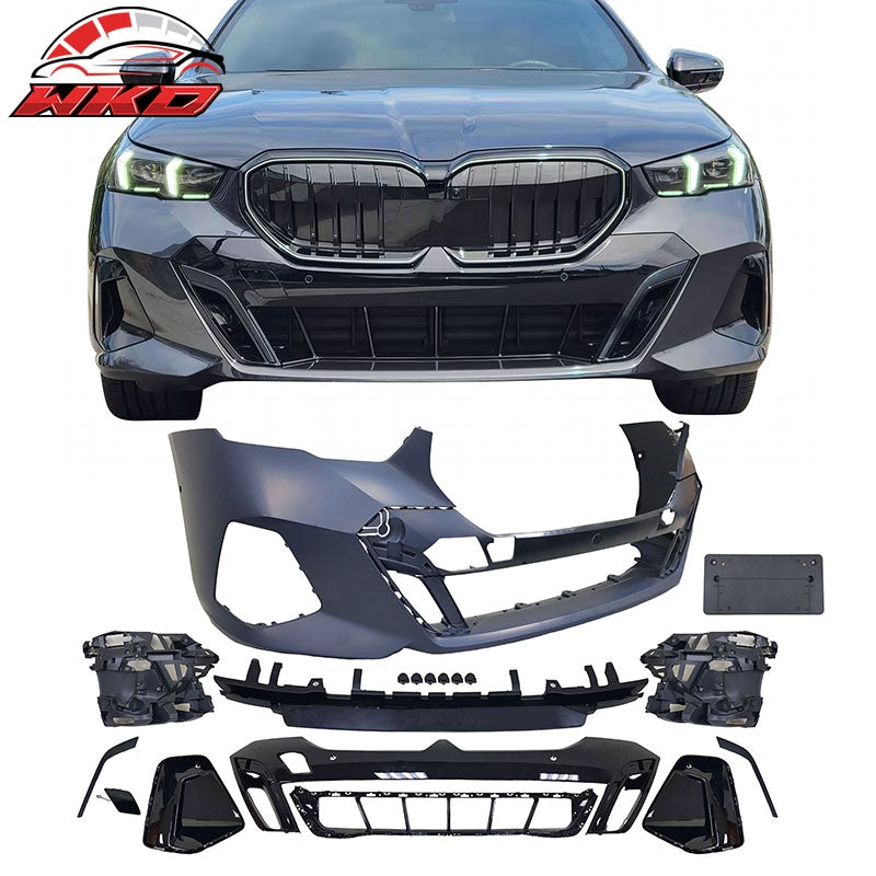 Fits 24-26 BMW G60 M Sport Style Front Rear Bumper Conversion + MP Rocker Panel