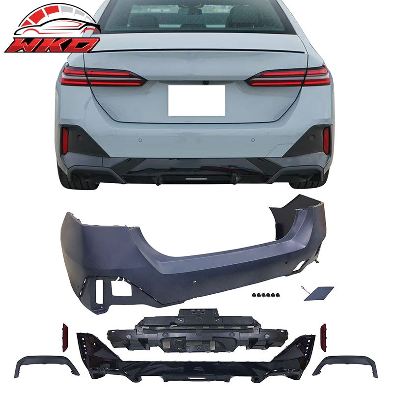 Fits 24-26 BMW G60 M Sport Style Front Rear Bumper Conversion + MP Rocker Panel