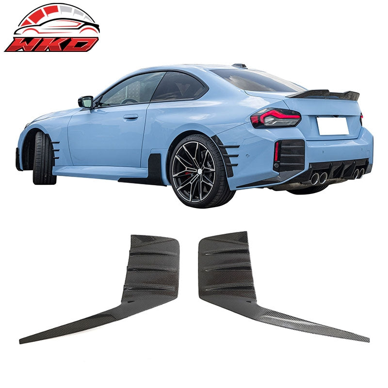 For 23-26 BMW G87 M2 Rear Bumper Side Fins M Performance Style Carbon Fiber Vent