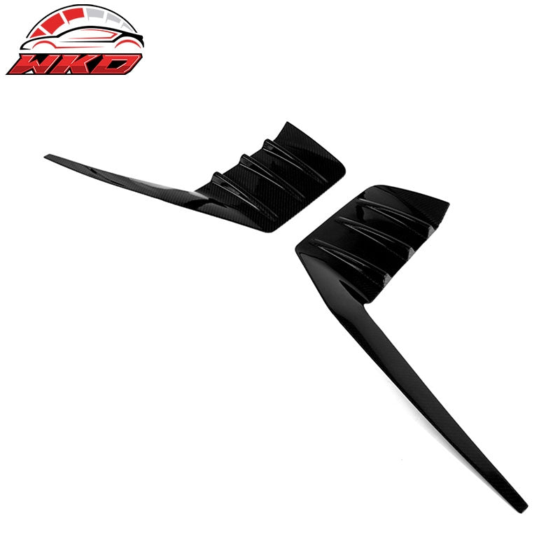 Dry Carbon Fiber Fits 23-26 BMW G87 M2 Rear Bumper Side Fins M Performance Style