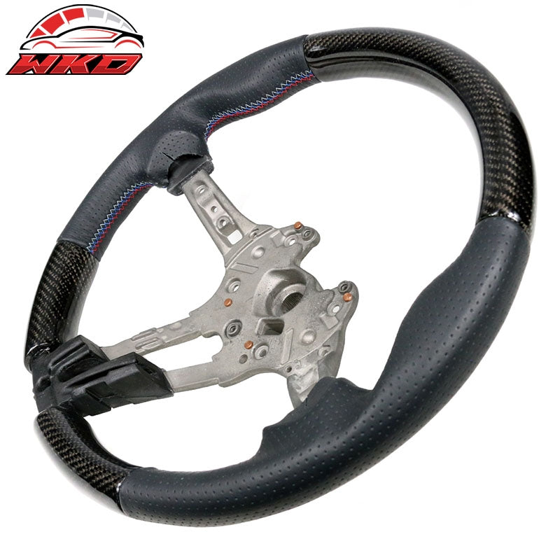 Fit 12-20 BMW F20 F22 F80 F82 M Steering Wheel CF+Perforated Leather+M Stitching