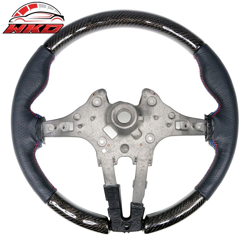 Fit 12-20 BMW F20 F22 F80 F82 M Steering Wheel CF+Perforated Leather+M Stitching