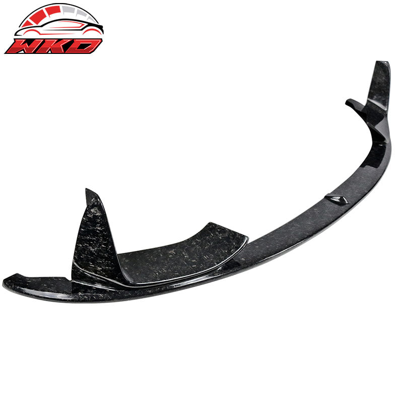 Fits 15-20 BMW M3 F80 M4 F82 P Style Front Bumper Lip Forged Matte Carbon Fiber