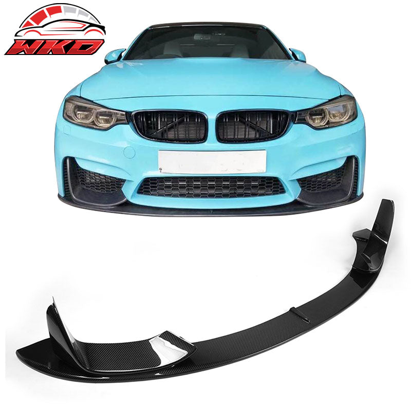 Fits 15-20 BMW F80 F82 M3 Performance Style Front Bumper Lip Matte Carbon Fiber