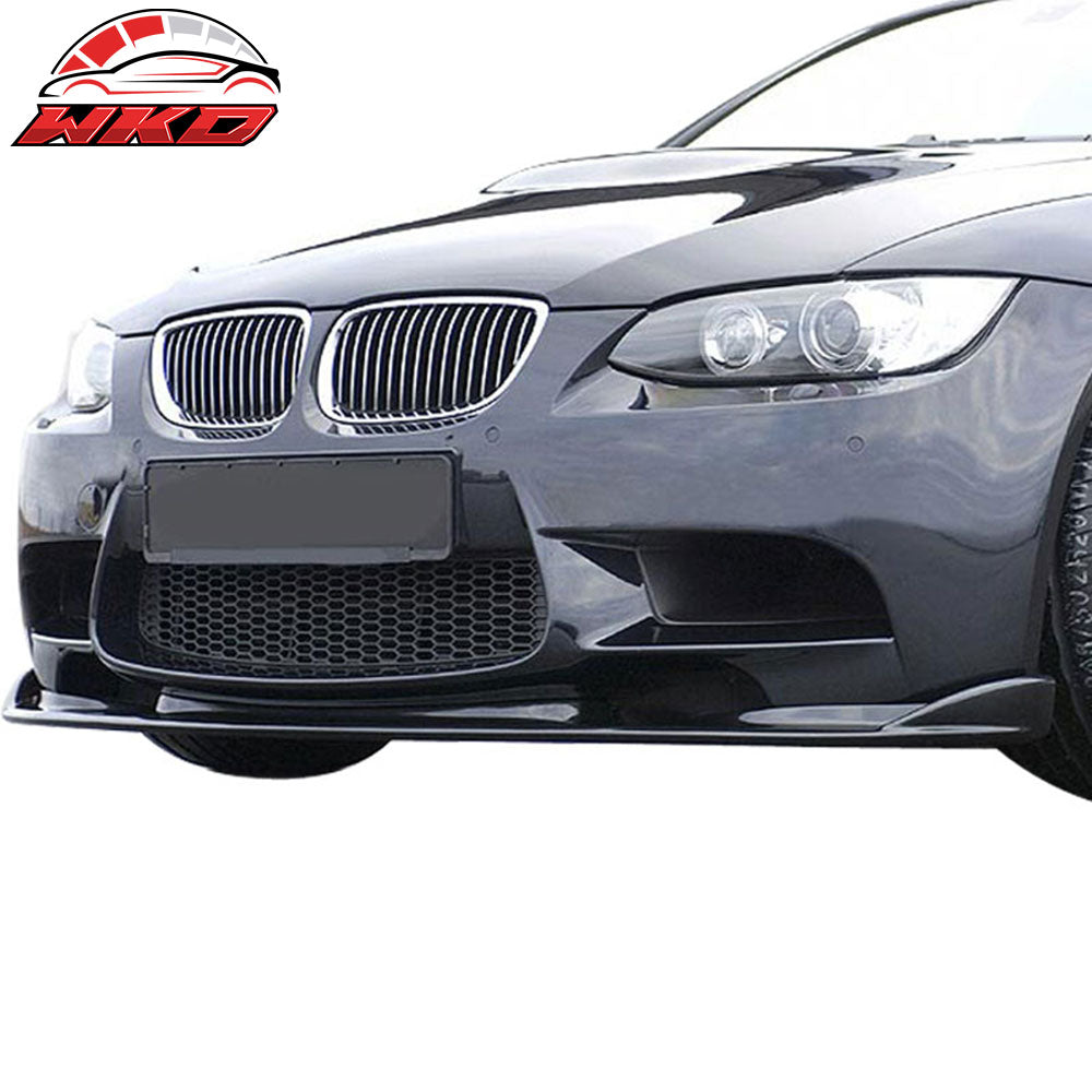 Fits 08-13 BMW M3 E90 E92 E93 H Style Front Bumper Lip Spoiler Unpainted PU