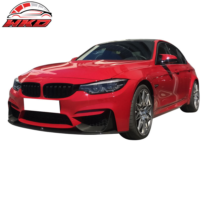 Fits 15-20 BMW F80 M3 Sedan F82 M4 2Dr Front Bumper Lip P Style CF
