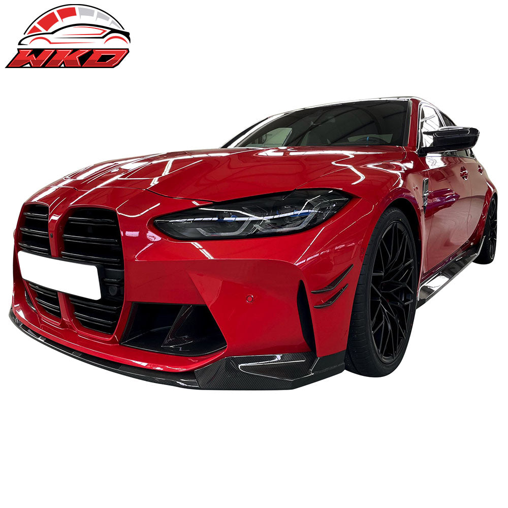 Fits 21-25 BMW G80 M3 G82 G83 M4 MP Style 3PCS Front Bumper Lip Carbon Fiber CF