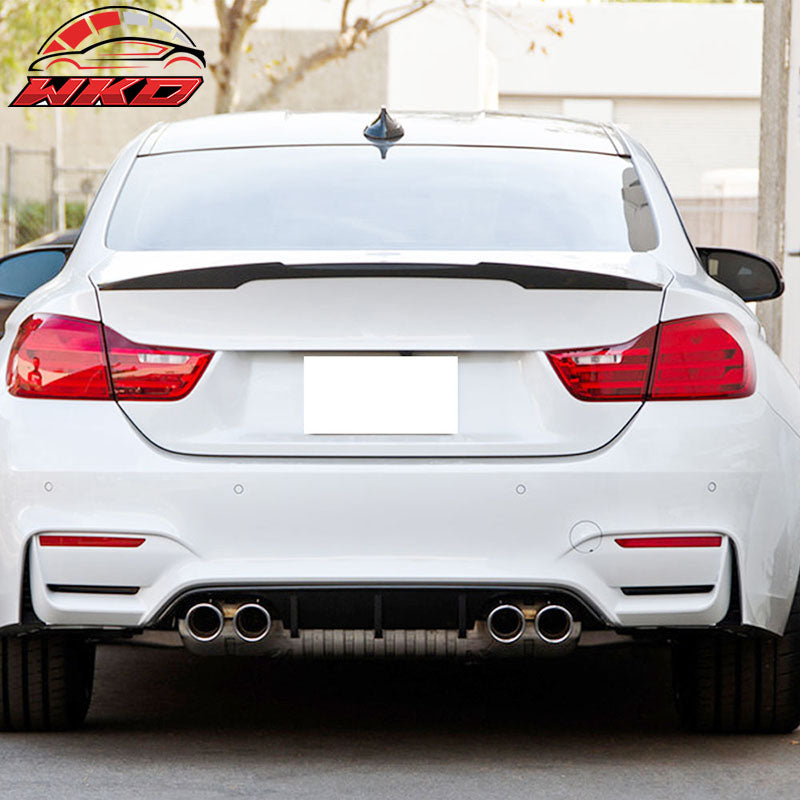 Fits 15-20 BMW F80 M3 F82 M4 V Style Rear Bumper Lip Carbon Fiber