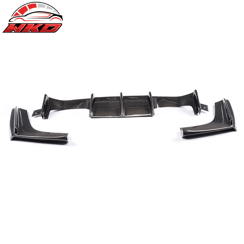 Fits 15-20 BMW F80 M3 F82 F83 M4 V Style 3PCS Rear Diffuser Matte Carbon Fiber