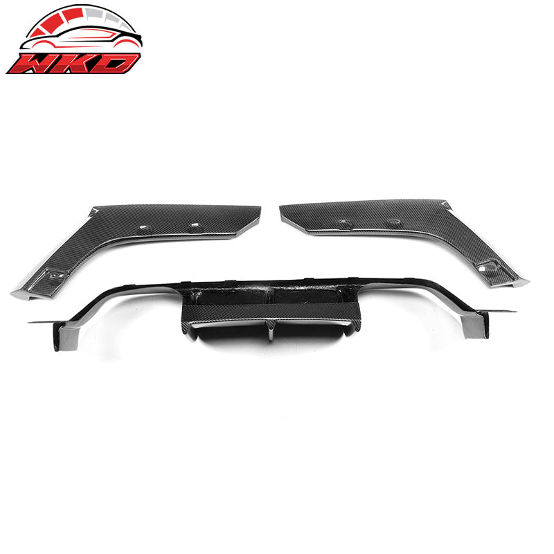 Fits 15-20 BMW M3 F80 M4 F82 F83 V Style Rear Bumper Diffuser Carbon Fiber CF