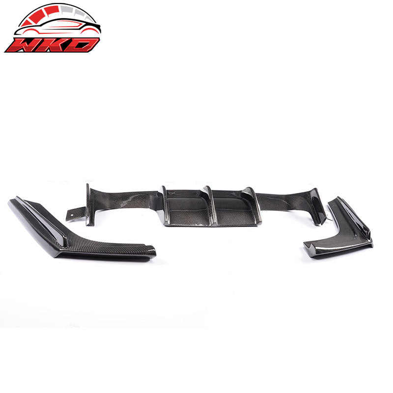 Fits 15-20 BMW M3 F80 M4 F82 F83 V Style Rear Bumper Diffuser Carbon Fiber CF