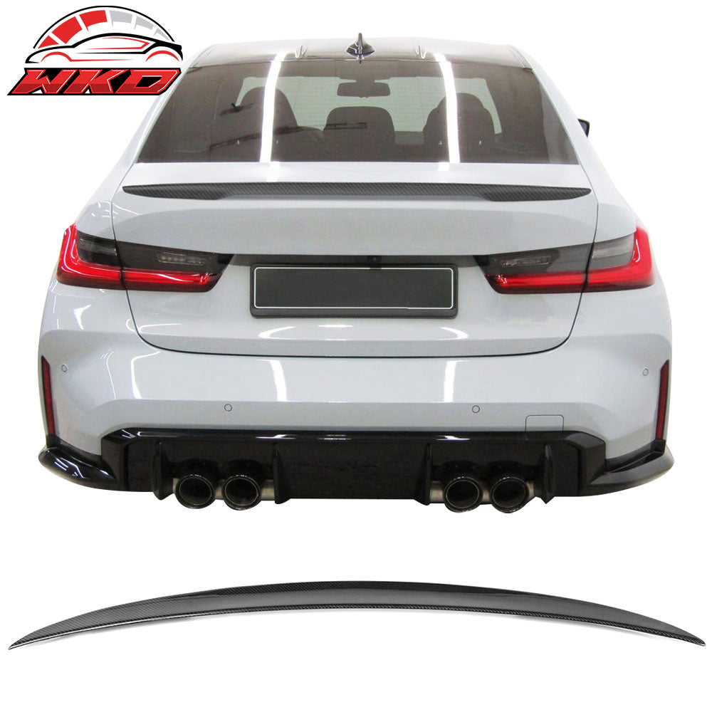 Fits 21-26 BMW G80 M3 Performance Style Rear Trunk Spoiler Wing Carbon Fiber CF