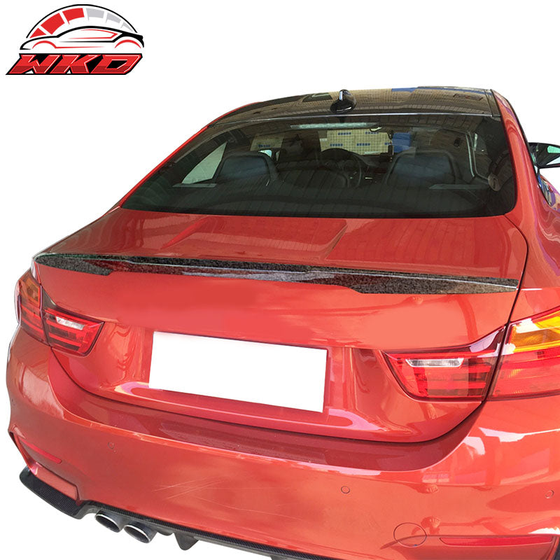 Fits 15-20 BMW M4 F82 Coupe V Style Trunk Spoiler Wing Forged Matte Carbon Fiber