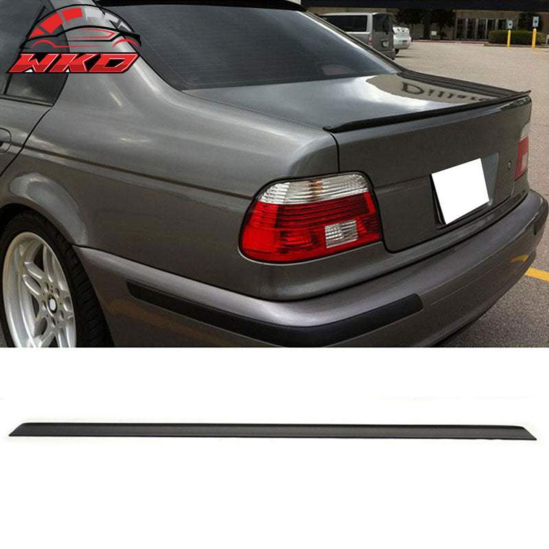 Fits 97-03 BMW 5 Series E39 Unpainted Black PU Flexible Rear Trunk Spoiler