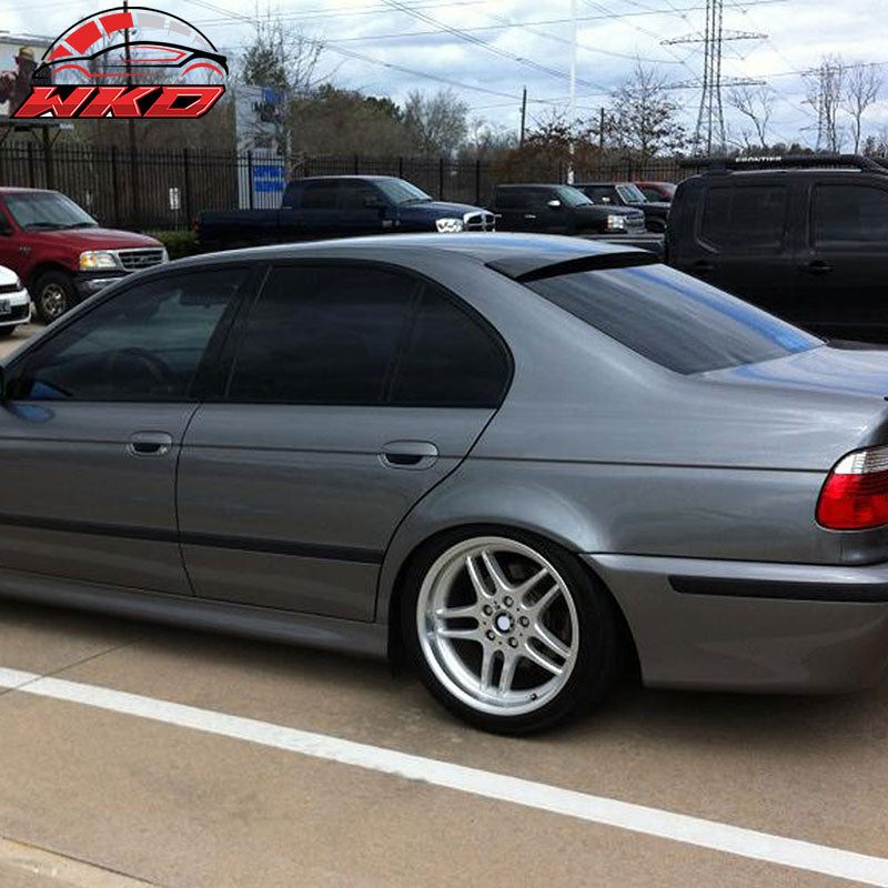 Fits 97-03 BMW 5 Series E39 Unpainted Black PU Flexible Rear Trunk Spoiler