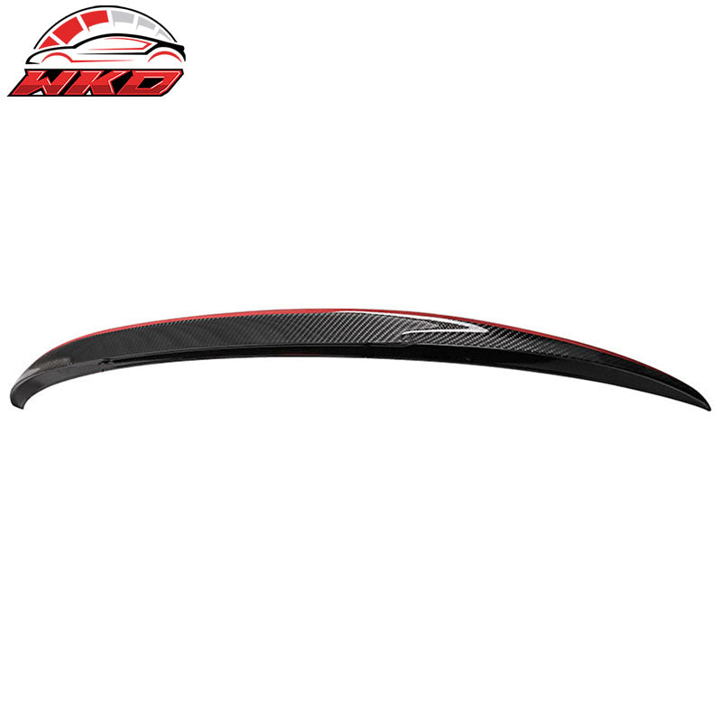 Fits 12-18 BMW F30 3-Series Performance Trunk Spoiler Carbon Fiber W/Red Line