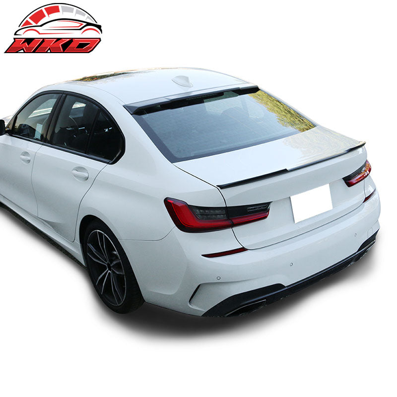 Fits 19-26 BMW G20 G80 3 Series SedanIKON V Style Rear Trunk Spoiler Unpainted