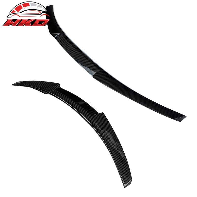 Fits 11-17 BMW 5-Series F10 M4 Style Real Carbon Fiber Rear Trunk Spoiler - CF
