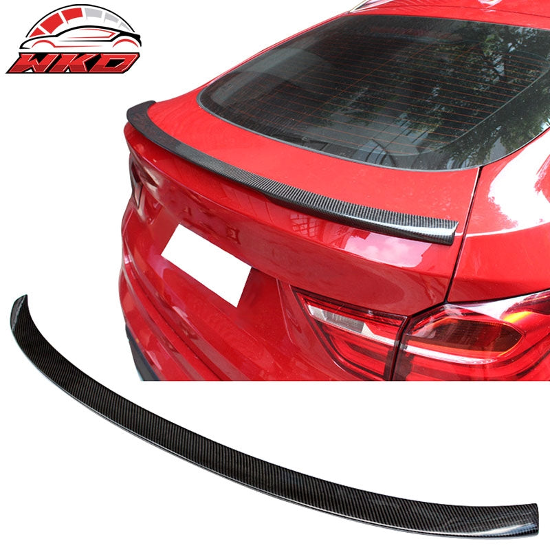 Fits 15-18 BMW X4 F26 Performance 2 Style Rear Trunk Spoiler Matte Carbon Fiber