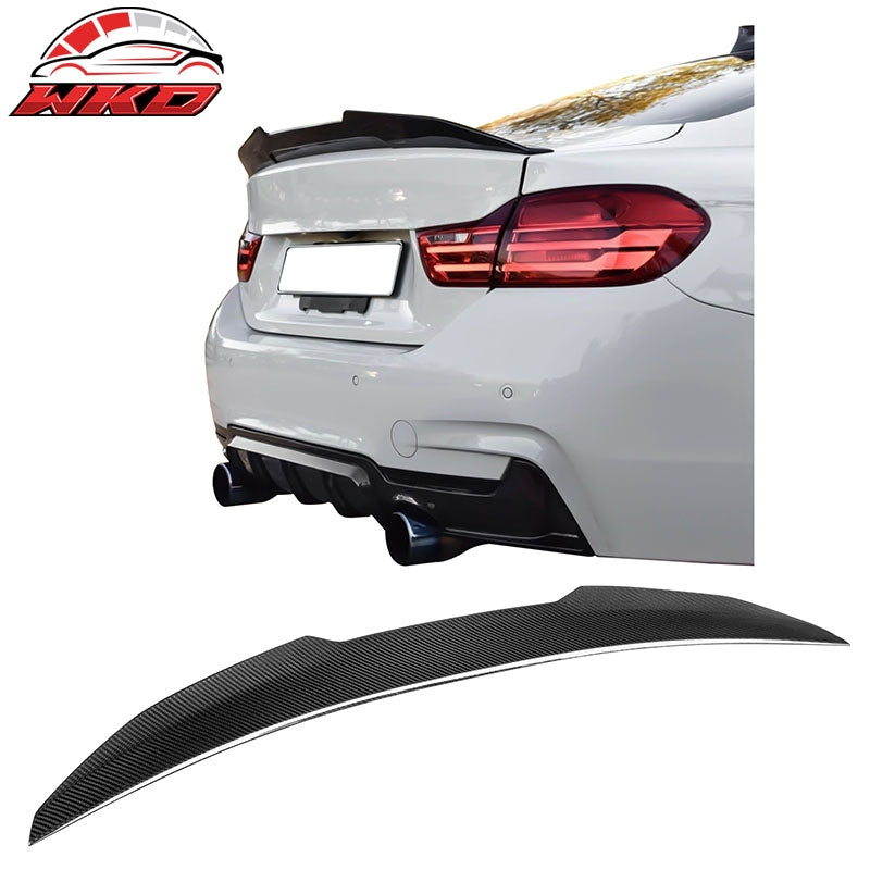 Dry Carbon Fiber Fits 14-20 BMW 4-Series F32 Coupe PSM Style Rear Trunk Spoiler