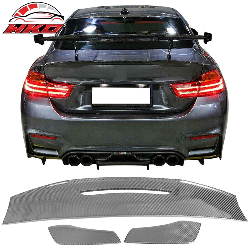 Fits 15-20 BMW F80 F82 F83 M3 M4 MAD Style Rear Trunk Spoiler Matte Carbon Fiber